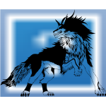 Black and White Tribal Wolf